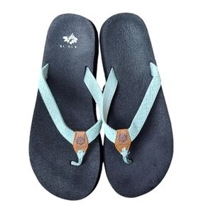 Black and Icy Blue Yellow Box Sandals
